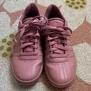 K Swiss pink leather sneakers